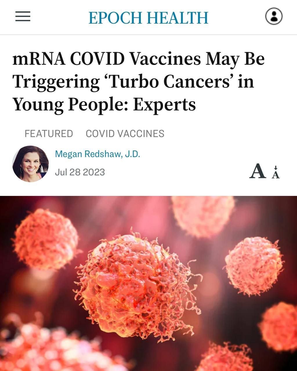 🔴‼️ I vaccini mRNA COVID possono innescare #turbocancer nei&nbsp;giovani‼️🔴