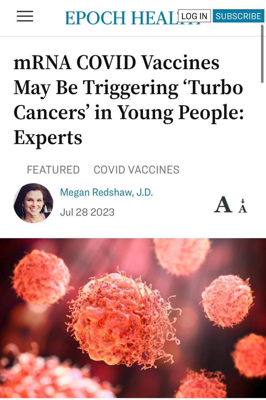 ❗Prove crescenti di tumori turbo vengono pubblicate su riviste mediche nel mezzo di un’epidemia di cancro ad esordio precoce&nbsp;#turbocancer