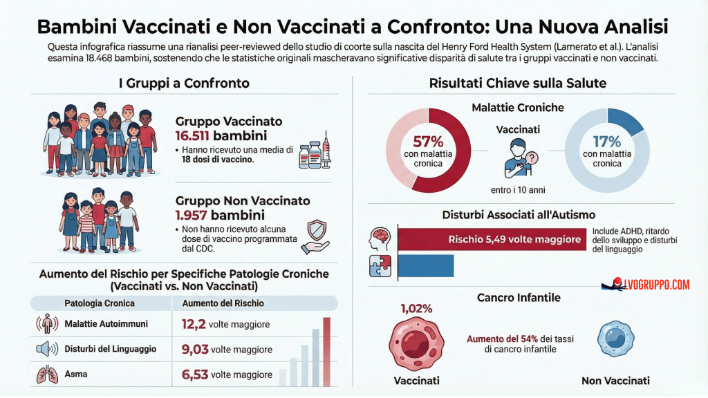 INCREDIBILE: I Bambini Vaccinati Sono Risultati Più Malati in Tutte le 22 Categorie di Malattie Croniche&nbsp;Analizzate
