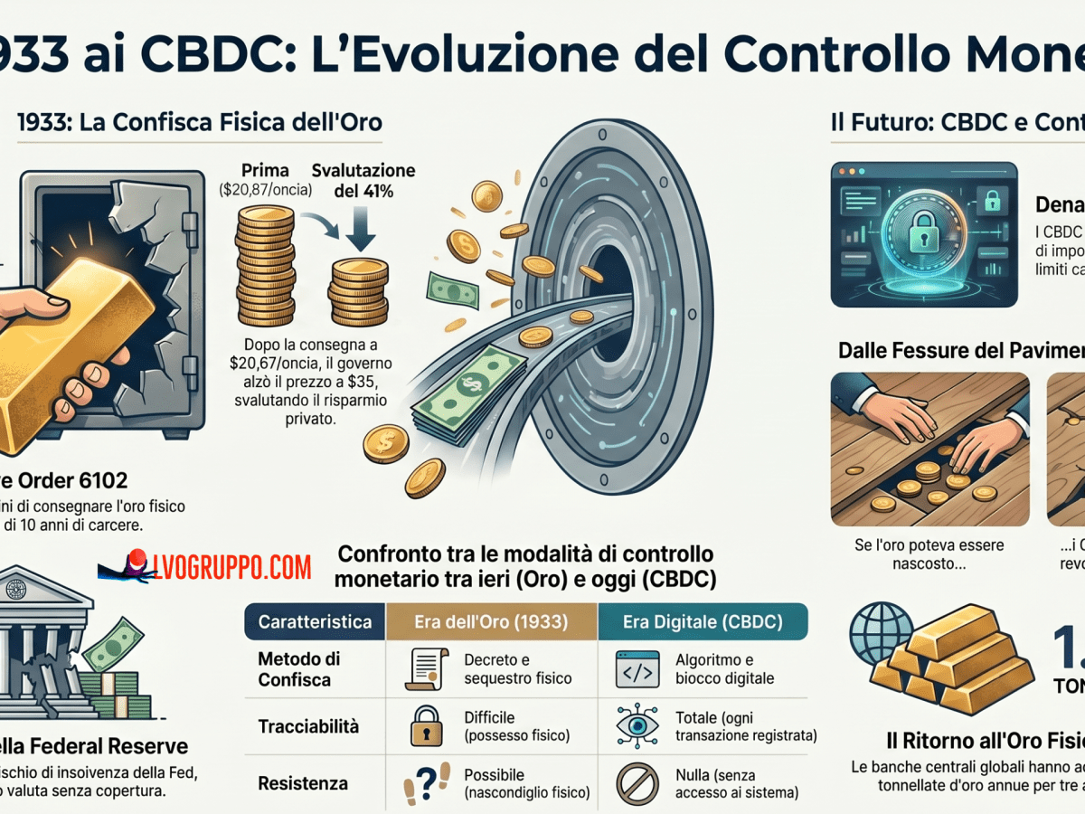 Come gli Americani Furono Costretti a Consegnare il Loro&nbsp;Oro